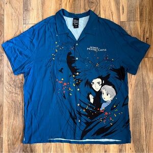 Studio Ghibli Howl's Moving Castle Sophie & Howl Woven Button-Up Shirt